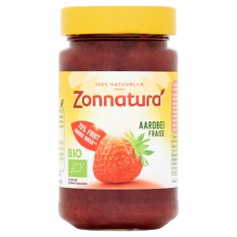 3xZonnaturaFruitspreadAardbeiBiologisch250gr