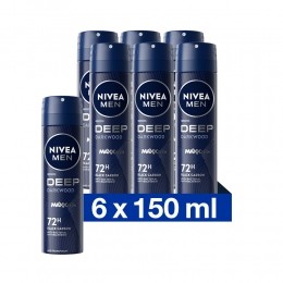 6xNiveaMenDeodorantSprayDeep150ml
