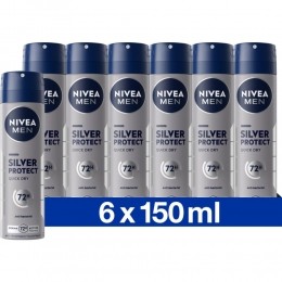 6xNIVEAMenDeodorantSpraySilverProtect150ml
