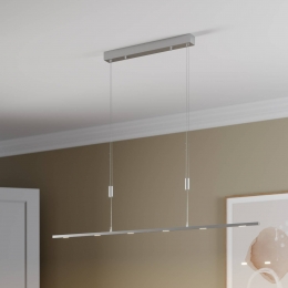 LEDhanglampLucandeArnik140cmnikkelkleurigdimbaar