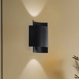 SOLLUXLIGHTINGWandlampPakovantweestalenplateninzwart