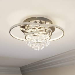 LucandeLEDplafondlampKeelychroomkleurigkristal45cm