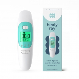 DutsiThermometer-OorthermometerVoorhoofdThermometer-DigitaleKoortsthermometervoorBabyVolwassene-SnelNauwkeurig-Inclusiefbatterijen