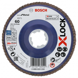 Bosch2608619210X-LockLamellenschijfBestForMetal-Recht-Kunststof-K60-X571-125mm