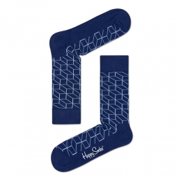 HappySocksOpticSokkenDonkerblauw