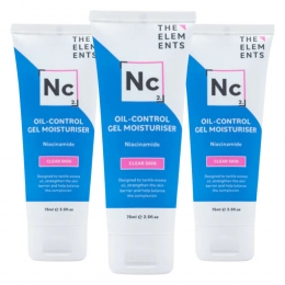 3xTheElementsClearSkinOilControlGelMoisturiser75ml