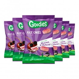 6xGoodiesLuchtigeRijstwafeltjesRoodFruit40gr