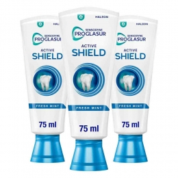 3xSensodyneTandpastaProGlasurActiveShieldFreshMint75ml