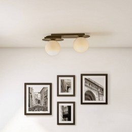 EMIBIGLIGHTINGPlafondlampPlazazwartopaal2-lamps