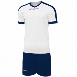 GivovaKitRevolutionVoetbalshirtmetShortswitnavy