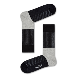 HappySocksBlockRibZwartGrijs