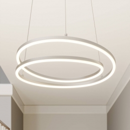LindbyLEDhanglampDaviannikkelkleurig49cmdimbaar