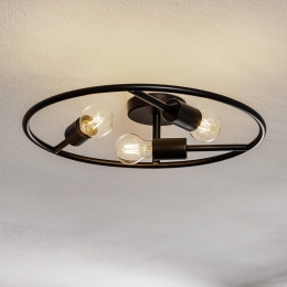 LucandeLinnardplafondlampvanstaal3-lamps