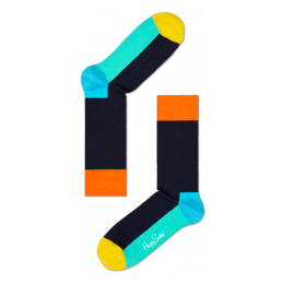 HappySocksFiveColourSokkenDonkerblauwOranje