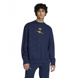 adidasArsenalLifestylerCrewSweaterDonkerblauwGoudgeel