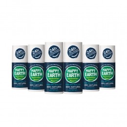 6xHappyEarth100NatuurlijkeDeodorantRollerLemonSandelwood75ml
