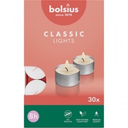 BolsiusTheelichtenWit8branduren30stuks