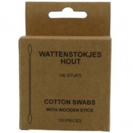 2xWattenstaafjesHoutineenDoosje100stuks