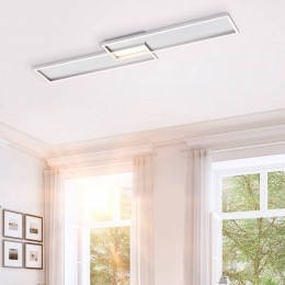 PaulNeuhausLEDplafondlampAmaratweerechthoekenzilver