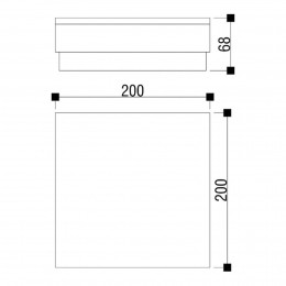 Deko-LightGrondspotinbouwlampTabit20x20cmbeloopbaar
