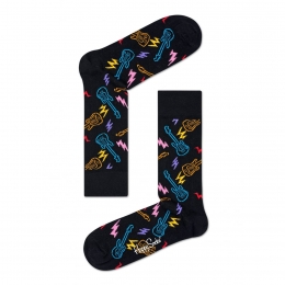 HappySocksGuitarSokkenZwartMulti