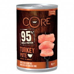 6xWellnessCoreHondenvoerBlikKalkoen-Kool400gr