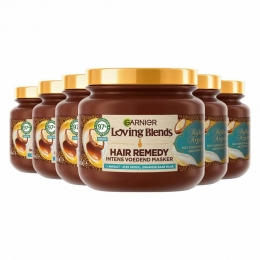 6xGarnierLovingBlendsRijkeArganHaarmasker340ml