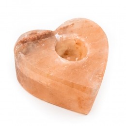 ZoutsteenWaxinelichthouderOranjeHart13kg12x12cm