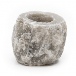 ZoutsteenWaxinelichthouderGrijs400-700gramca9x9x10cm
