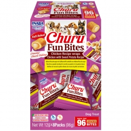 InabaChuruFunBitesWrapsHondensnackMultipackChickenSweetPotato8x12gr