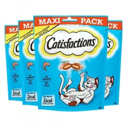 4xCatisfactionsMegaboxKattensnoepjesKipKaasZalm180gr