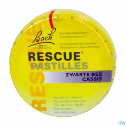 BachRescuePastillesZwarteBesSuikervrij50g