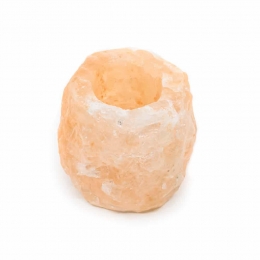 ZoutsteenWaxinelichthouderOranje400-700gram9x9x10cm