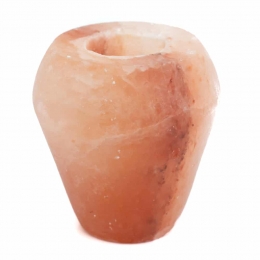 ZoutsteenWaxinelichthouderOranjeAppelca12cm