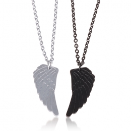 LGTJewelsLiefdekettingEdelstaalDoubleWing