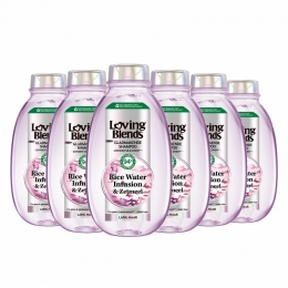 6xGarnierLovingBlendsRiceWaterShampoo300ml