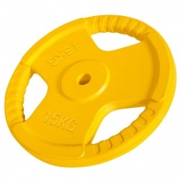 Gewicht-Halterschijf-15kg-GripperGietijzerrubbercoating-GorillaSports
