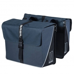 DubbelefietstasBasilForte35liter-marineblauwzwart