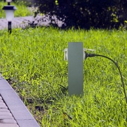 BuitenstopcontactpaaldonkergrijsIP44-2stopcontacten