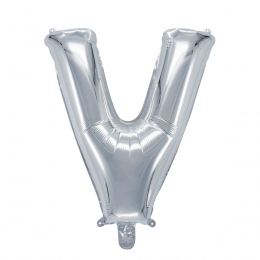 Letterballonzilverkleurig-32cm-V