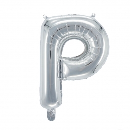 Letterballonzilverkleurig-32cm-P