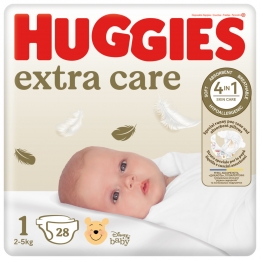 HuggiesExtraCareNewbornLuiersMaat12-5kg28stuks