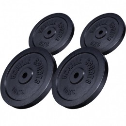 Halterschijven-30kg-2x52x10kg-GietijzerZwart-30mm-GorillaSports