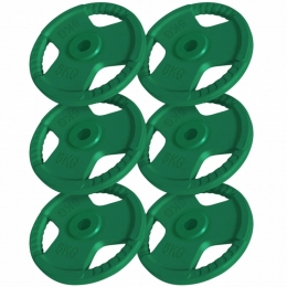 HalterschijvenBundel-6x5kg-GripperGietijzerrubbercoating-GorillaSports