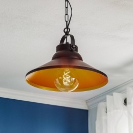 LuminexHanglampTaftmetkapinzwartengoud