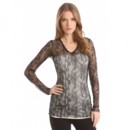 LARAKNITTOP-Guess-Shirtsentops-Zwart