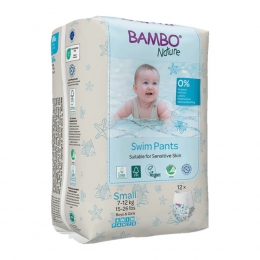 2xBamboNatureZwemluierbroekjesSmall7-12kg12stuks