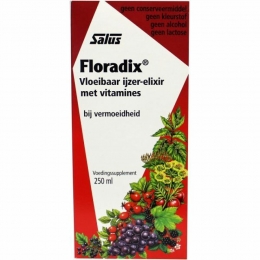GratisVerzending2xFloradixVloeibaarIjzer-ElixermetVitamines250ml