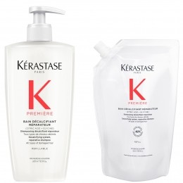 KrastasePremireRefillableShampooandRefillPouchDuoforDamagedHairwithPureCitricAcidandGlycine500ml