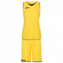 ZeusKitFloraDamesBasketbalshirtmetshortgeel